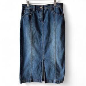 Vintage 90s villager maxi denim skirt